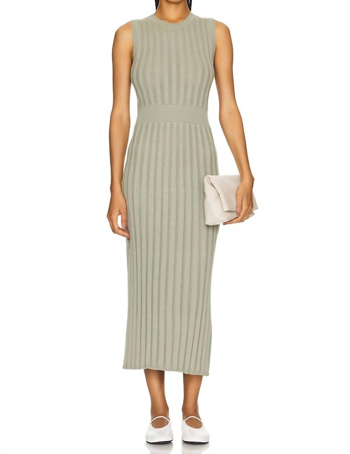 florian knit dress varley Varley Florian Knit Dress in Black
