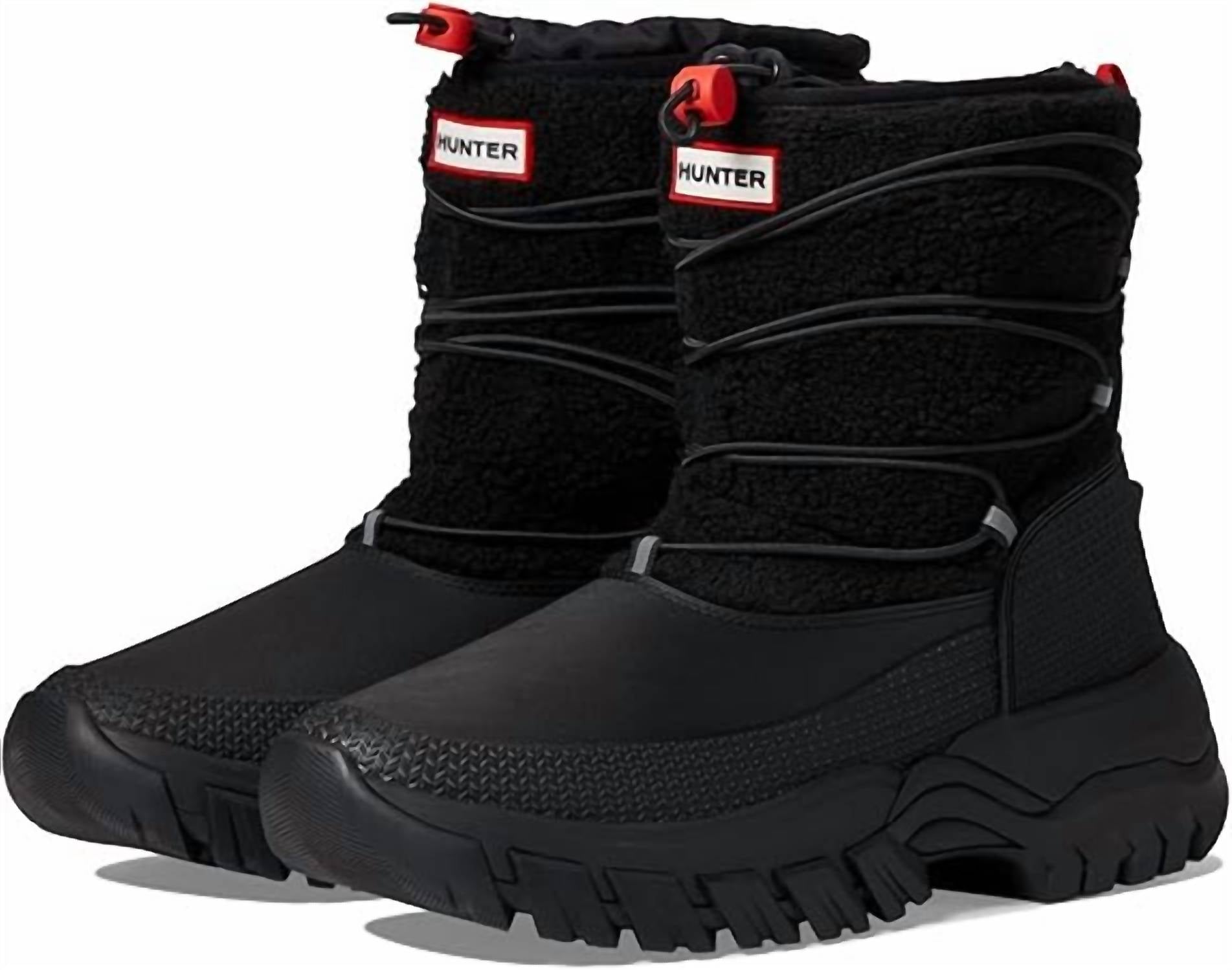 【ハンター】HUNTER Womens WANDERER SHORT COSY  BOOT Hunter Wanderer Short Womens Faux Fur Cold Weather Winter