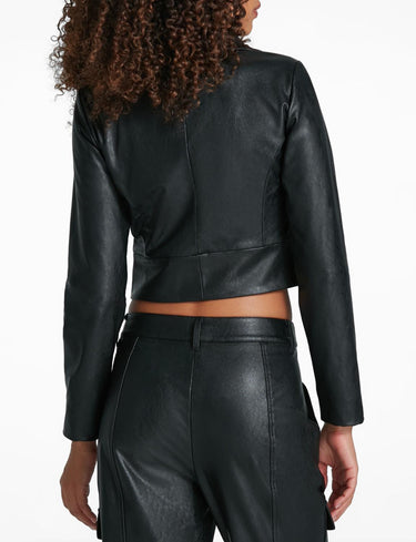 Commando - Faux Leather Crop Biker Jacket
