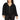 Women's Plus Size Pebble Crepe Tie Front Top - Black