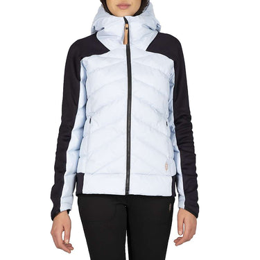 Indygena Women's Lampo Hooded Jacket - Medium Blue Light Grey