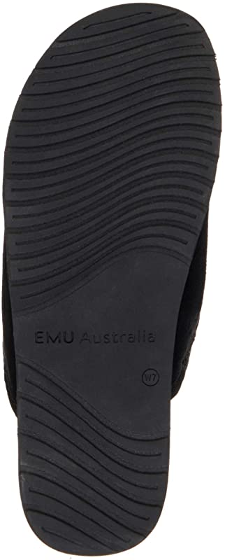 EMU Australia Women's Kerang Stinger Suede Slipper Black Size 11 B(M) US