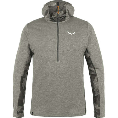 Salewa Men's Boe Alpine Merino Thermal Half Zip Top - Medium - Heather Grey