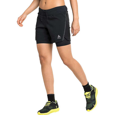 Odlo Women's Axalp Trail Black Large Running Shorts