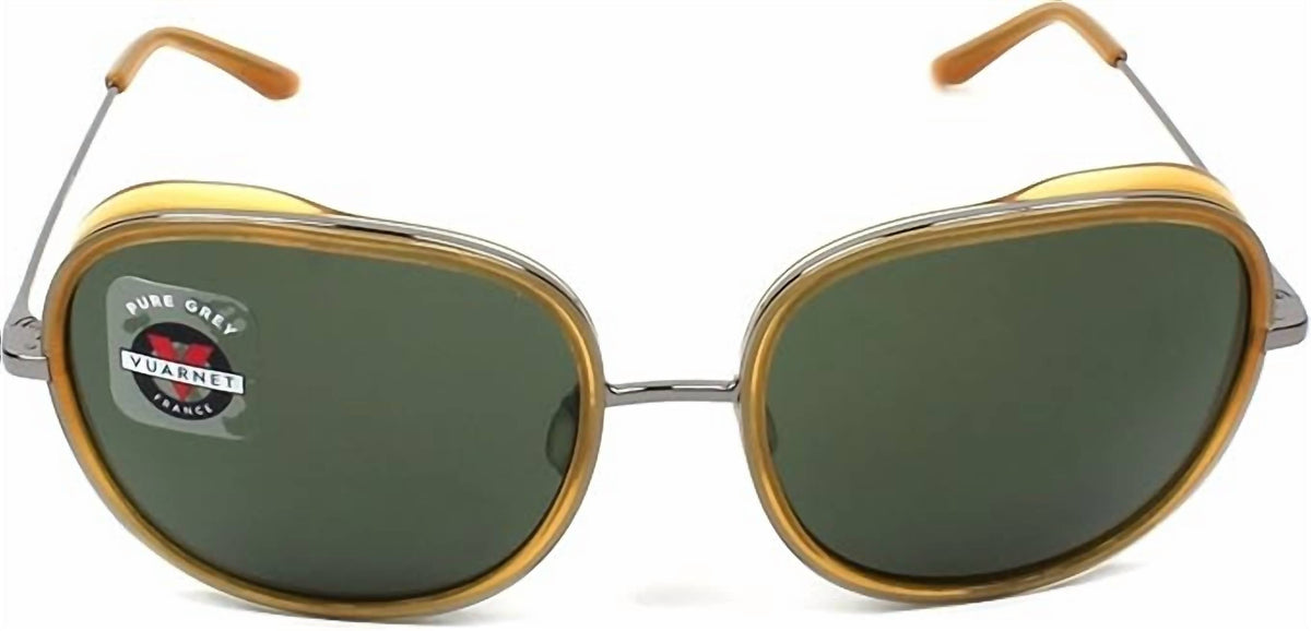 NEW VUARNET cat eye sunglasses in transparent brown - gun - grey green Vuarnet Edge 01 Sunglasses - Flight Sunglasses main image 3