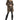 Michael Kors Women's Tiger Stripe Faux Fur Coat Brown Size XXL