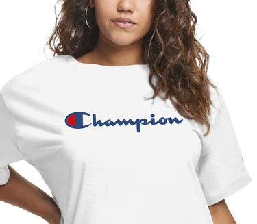 Champion Women's Logo T-Shirt White Size 2X