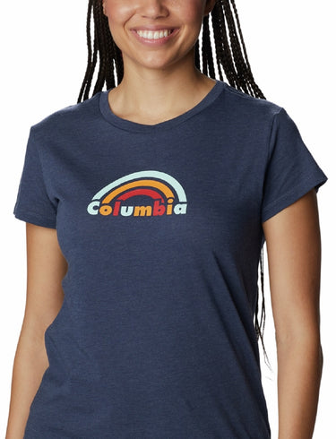 Columbia Women's Trek Logo Graphic Top Blue Size 1X