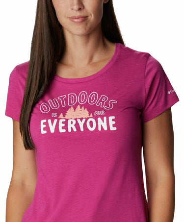 Columbia Women's Daisy Days Graphic T-Shirt Pink Size 3X
