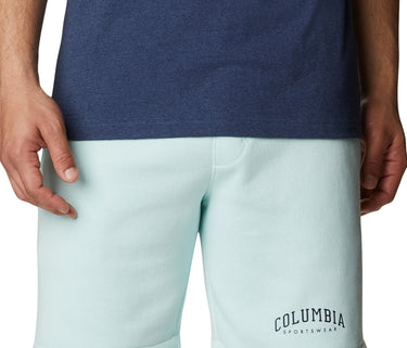 Columbia Men's Trek Relaxed Fit Stretch Logo Print Fleece Shorts Green Size Small