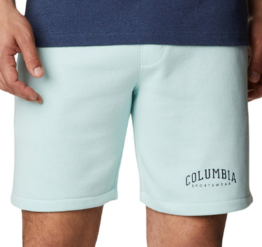 Columbia Men's Trek Relaxed Fit Stretch Logo Print Fleece Shorts Green Size X-Large