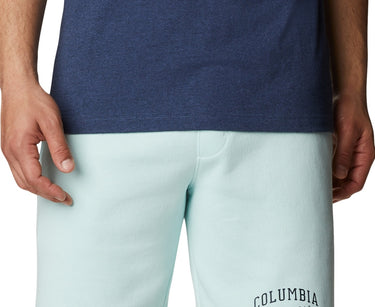 Columbia Men's Trek Relaxed Fit Stretch Logo Print Fleece Shorts Green Size XX-Large