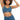 Champion Women's Ruched Sports Bra Space Dye Blue