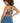 Champion Women's Ruched Sports Bra Space Dye Blue