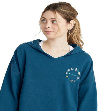 Champion Women's Campus French Hoodie Blue Size X Large