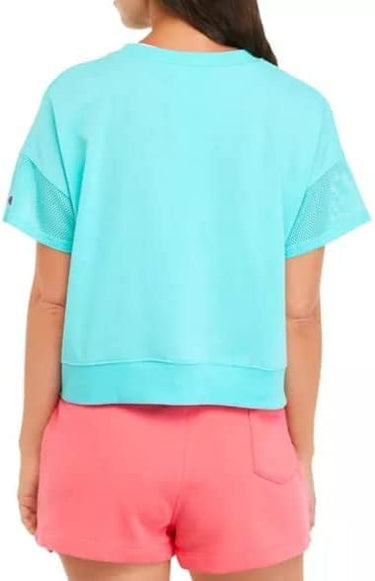 Champion Women's Solid Campus Sweatshirt Tee Blue Size X-Large