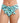 BCBGeneration Women's Printed High Waisted Knot Front Bikini Bottom Green