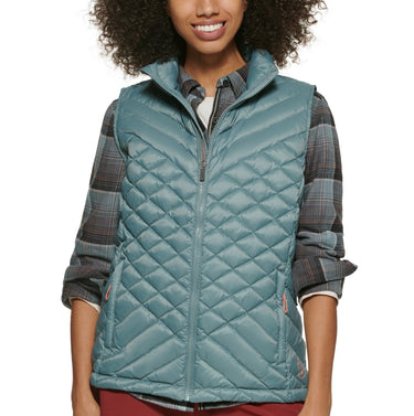 Bass Outdoor Women's Trooper Quilted Packable Hiking Vest Blue Size Small