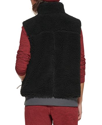 Bass Outdoor Women's Route Hiking Faux Sherpa Vest Black