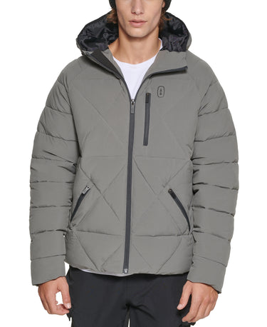 Bass Outdoor Men's Glacier Hooded Winter Puffer Jacket Gray Size X-Large