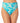 California Waves Junior's Printed High Waist Bikini Bottoms Swimsuit Blue