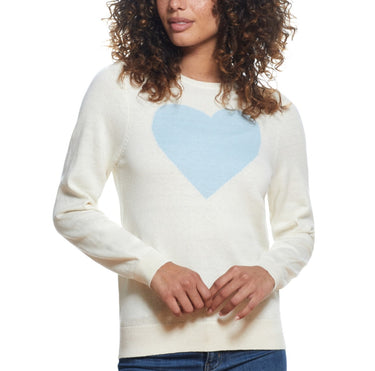 Weatherproof Vintage Women's Knit Long Sleeve Crewneck Sweater White Size Small