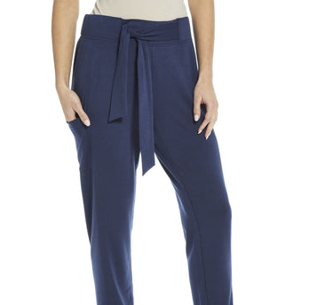 Weatherproof Vintage Women's Belted Terry Pants Blue Size X-Small