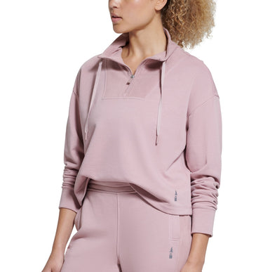 Bass Outdoor Women's Batona French Terry Half Zip Sweatshirt Pink Size X-Large