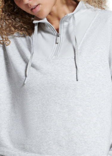 Bass Outdoor Women's Batona French Terry Half Zip Sweatshirt Gray Size Large