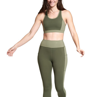 Bass Outdoor Women's Benton Po Back Pocket Sports Bra Green Size Large