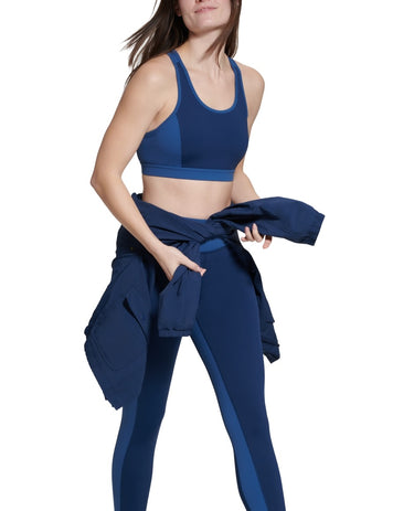 Bass Outdoor Women's Benton Po Back Pocket Sports Bra Blue Size Medium