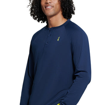 Bass Outdoor Men's Hilltop Long Sleeve Henley Blue Size Small