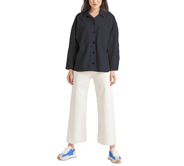 Black Tape Women's Cotton Shacket - Two Pocket Design