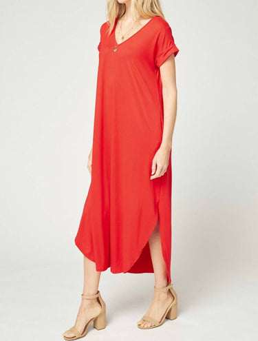 Entro - Everyday Pocket Maxi Dress, Tangerine