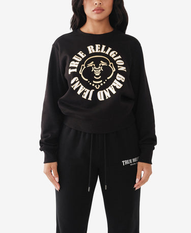 True Religion Women's Relaxed Pullover Sweatshirt
