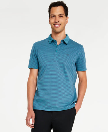 Calvin Klein Men's Smooth Cotton Feeder Stripe Polo Shirt