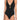 Robin Piccone Ava Plunge Underwire One-Piece Swimsuit in Black, Size 8