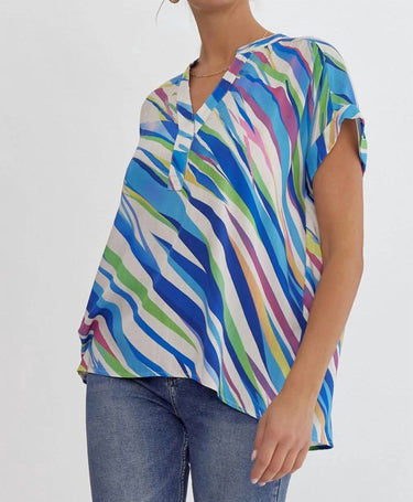 Entro - Tiger V-Neck Top