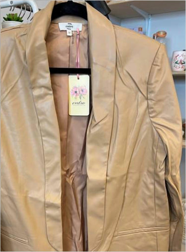 Entro - Women's Faux Leather Blazer