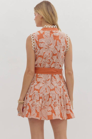 Entro - Celestine Embroidered Lace Mini Dress