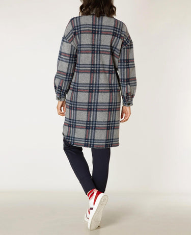Yest - ALLY OVERSIZED CHECKED WOOL-BLEND COAT