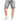 Distressed Slim Denim Shorts - Grey