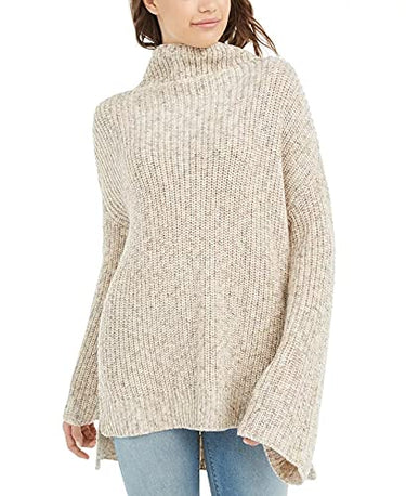 American Rag Junior's Flare Sleeved High Low Sweater Beige Size X-Small
