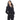 Gallery Cinched Waist Hooded Raincoat in Black, Size Large