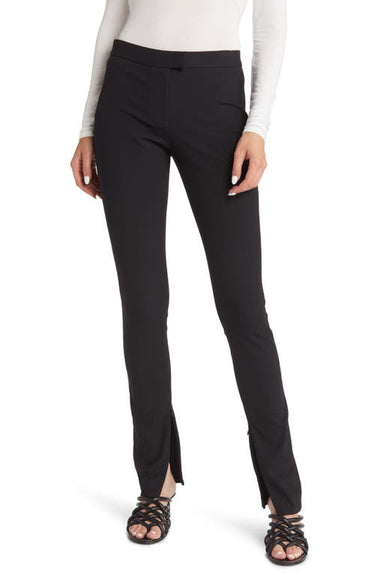 rag & bone ICONS Rebecca Zip Cuff Slim Leg Pants in Black, Size 16