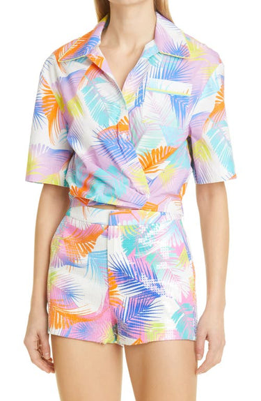 Le Superbe Extra Camp Shirt in Desert Palms Brights, Size 10