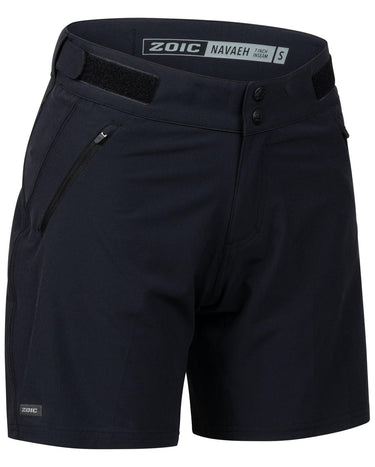 ZOIC Navaeh 7" Women’s Mountain Biking Shorts - Lightweight, Stretch Trail Fit, Durable Comfort - Cycling, Trail Riding, Black, Small