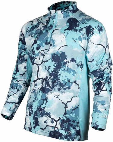 Fieldsheer Mens Cooling 1 4 Zip Long Sleeve Shirt Kings Ultra Aqua XX Large