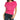 BCBGMAXAZRIA Women's Short Sleeve Smocked Waist Round Neck Top, Magenta, Medium