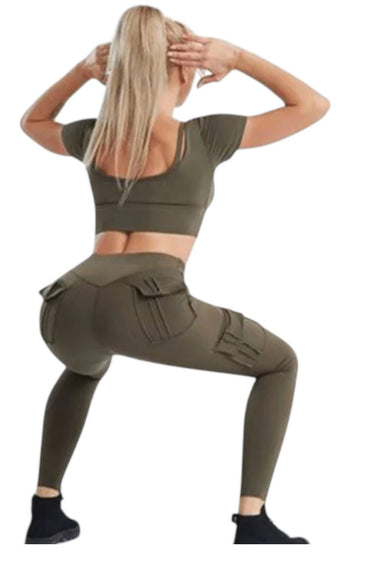 Rockstar Peach - Sgt Pocket Leggings